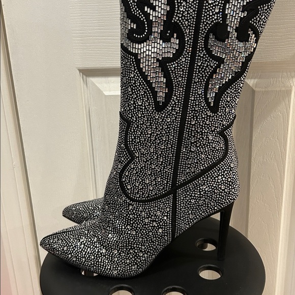 INC International Concepts Shoes - Tall Rhinestone Boots Size 12